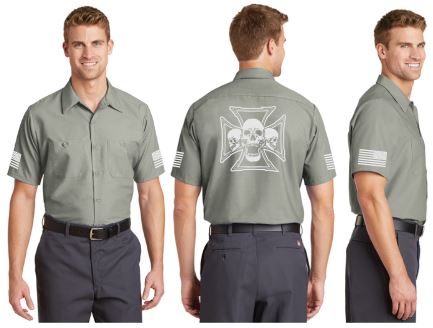 Iron Skull Reflective Mechanic Shirt