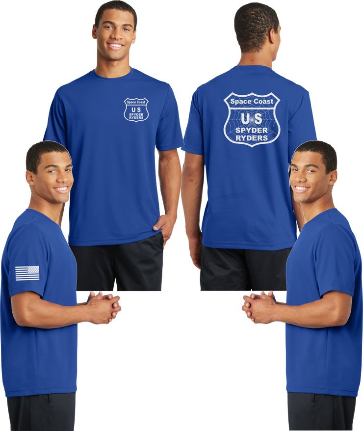 Space Coast Spyder Ryders Reflective Tee - 100% Mesh Polyester