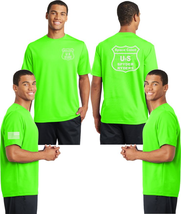 Space Coast Spyder Ryders Reflective Tee - 100% Mesh Polyester