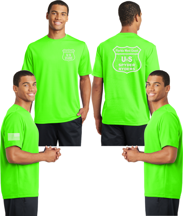 Florida West Coast Spyder Ryders Reflective Tee - 100% Mesh Polyester