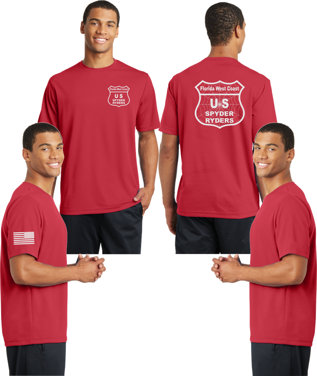Florida West Coast Spyder Ryders Reflective Tee - 100% Mesh Polyester