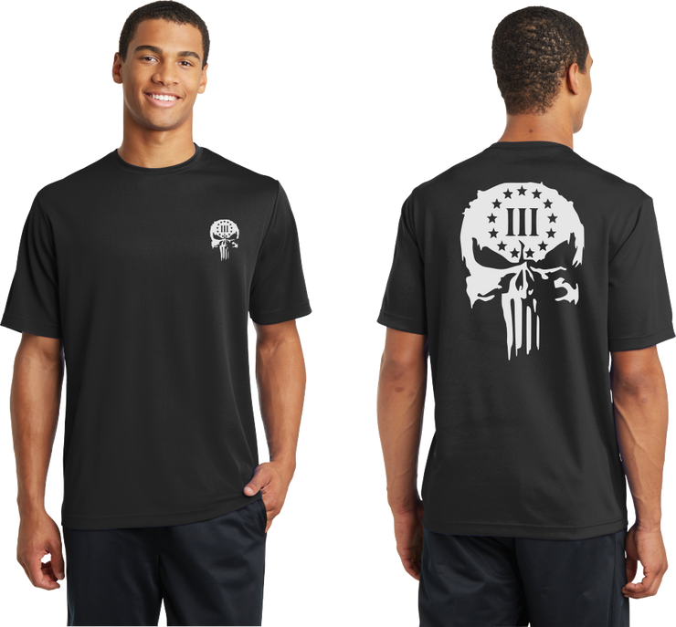 3 Percent (Punisher) Reflective Tee - 100% Mesh Polyester