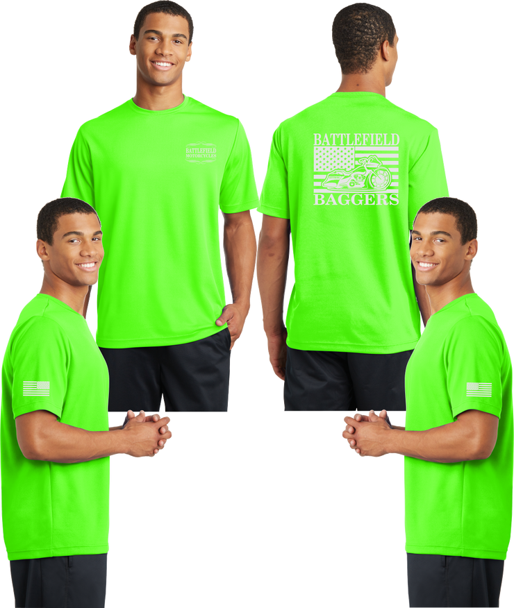 Battlefield Flag Bagger - Reflective Tee - 100% Mesh Polyester