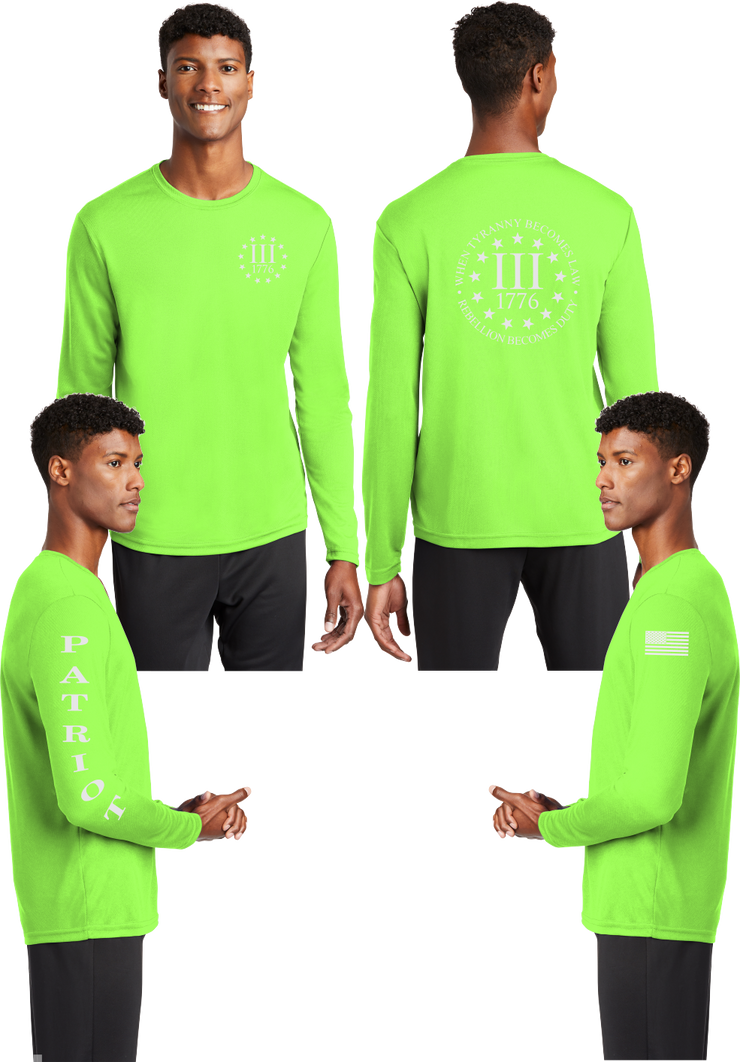 3 percent - Reflective Long Sleeve - 100% Mesh Polyester