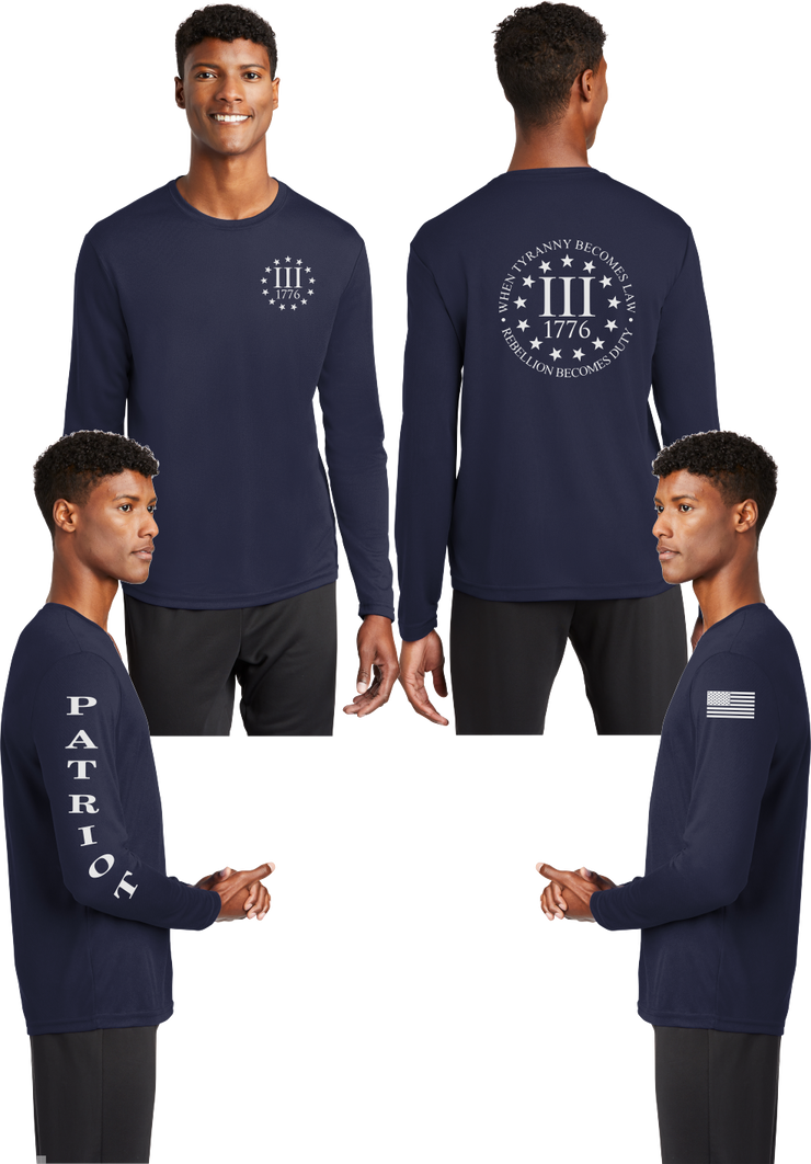 3 percent - Reflective Long Sleeve - 100% Mesh Polyester