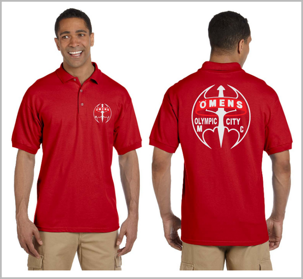 O-MENS MC Olympic City. Reflective Polo Shirt