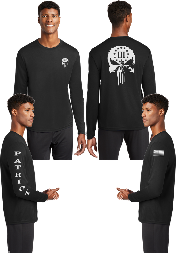 3 percent (Punisher) - Reflective Long Sleeve - 100% Mesh Polyester