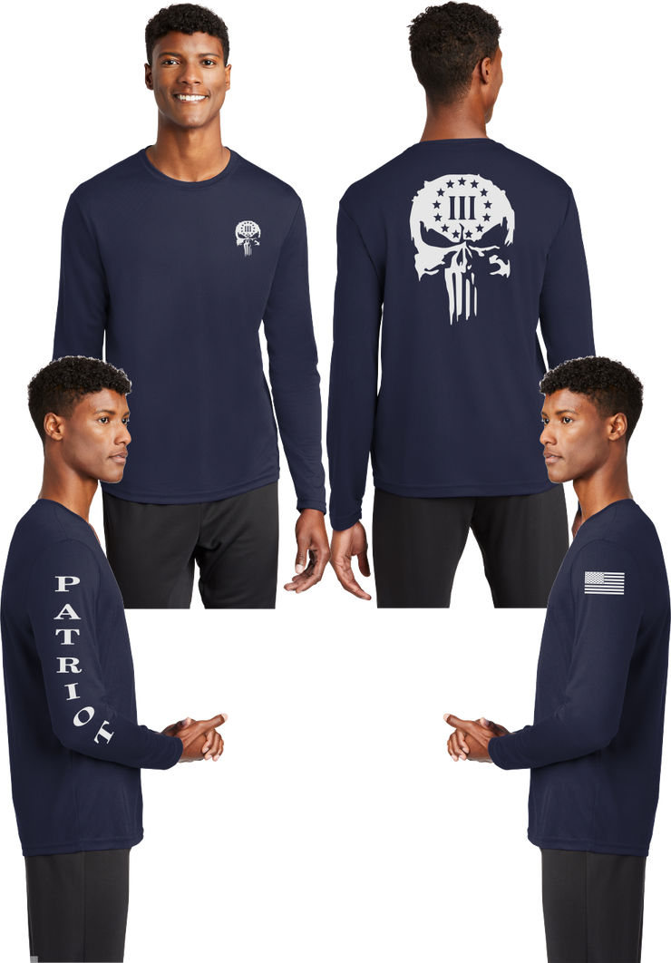 3 percent (Punisher) - Reflective Long Sleeve - 100% Mesh Polyester