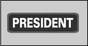 1 x 3.5 inch Patch - President