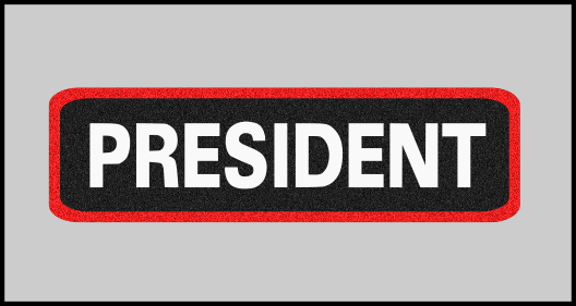 1 x 3.5 inch Patch - President