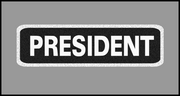 1 x 3.5 inch Patch - President