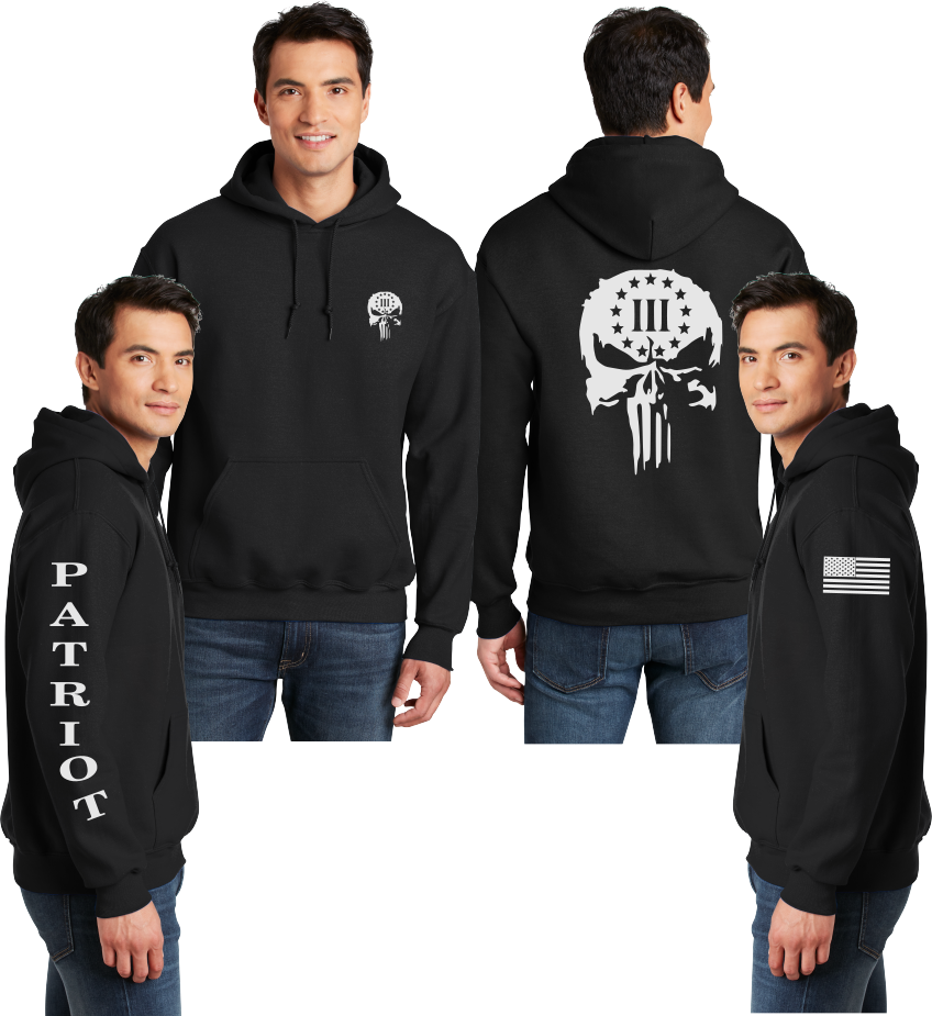 3 Percent Punisher Hoodie I Reflective By Design