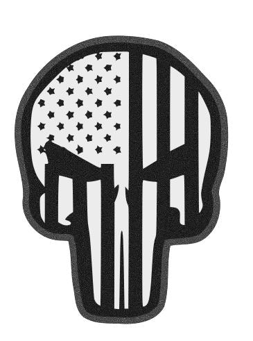 15 x 11 inch Sew on Patch - Punisher Flag