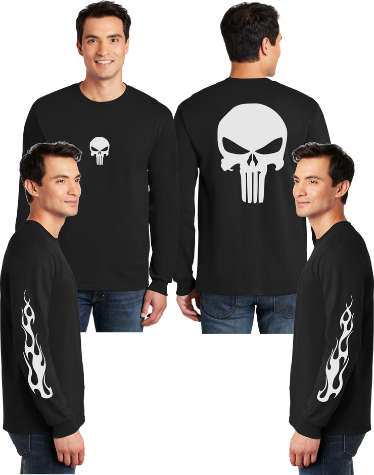 Punisher Reflective Long Sleeve - 100% Cotton