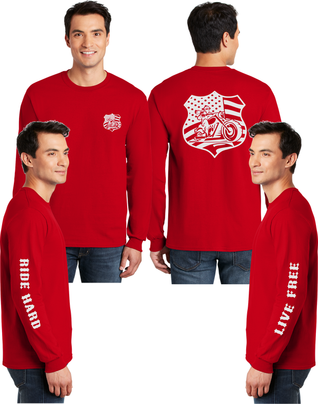 Riding America Reflective Long Sleeve - 100% Cotton