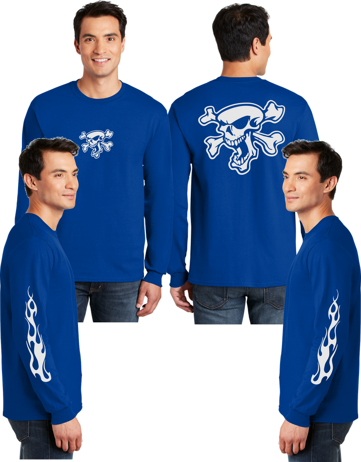 Screaming Skull Reflective Long Sleeve - 100% Polyester