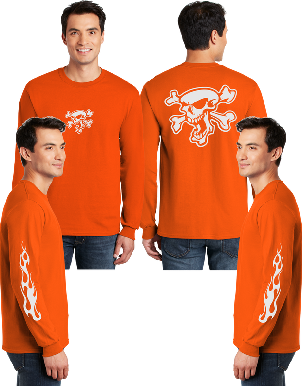 Screaming Skull Reflective Long Sleeve - 100% Cotton