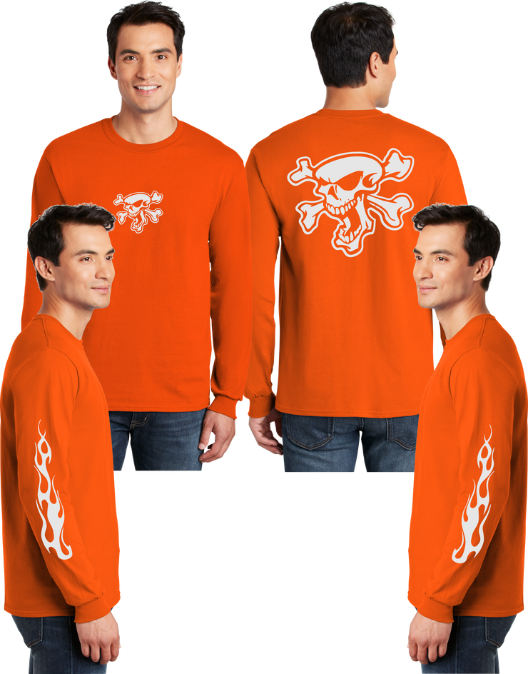 Screaming Skull Reflective Long Sleeve - 100% Polyester