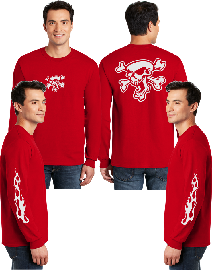 Screaming Skull Reflective Long Sleeve - 100% Polyester