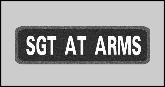 1 x 3.5 inch Patch - Sgt At Arms