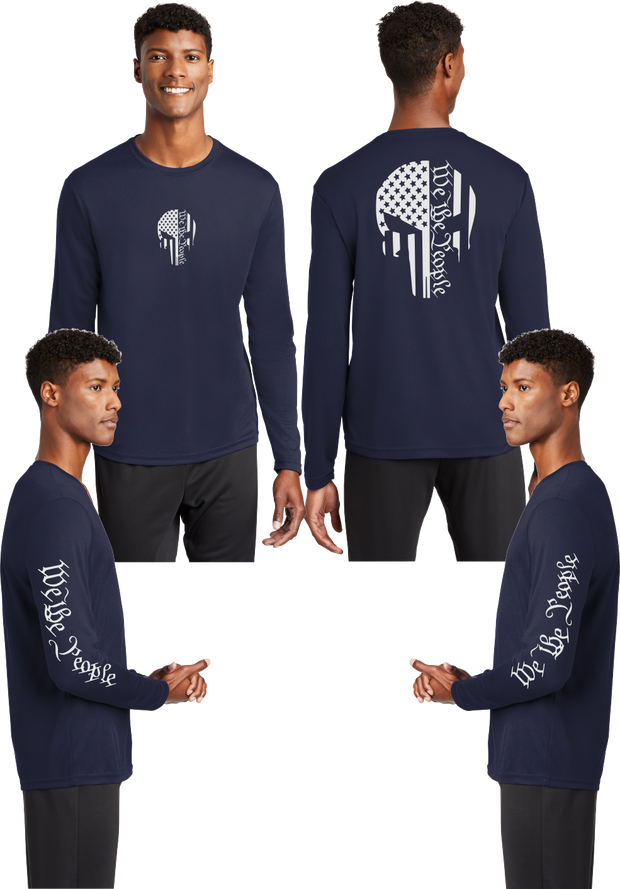 We The People (Punisher) - Reflective Long Sleeve - 100% Mesh Polyester