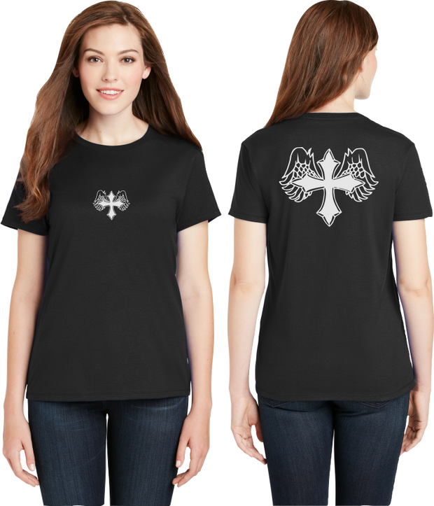 Wing Cross Reflective Tee - 100% Cotton
