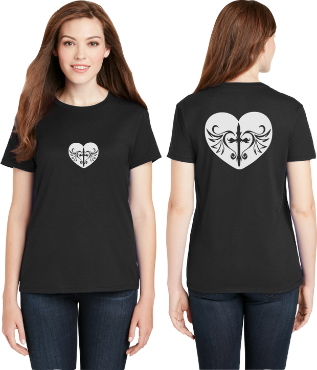 Cross Heart Reflective Tee - 100% Cotton