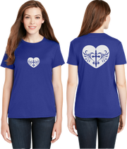 Cross Heart Reflective Tee - 100% Cotton