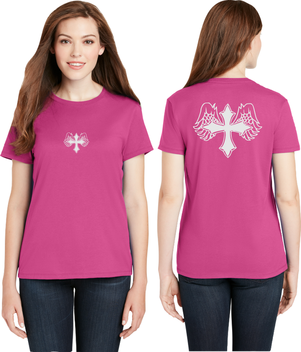 Wing Cross Reflective Tee - 100% Cotton