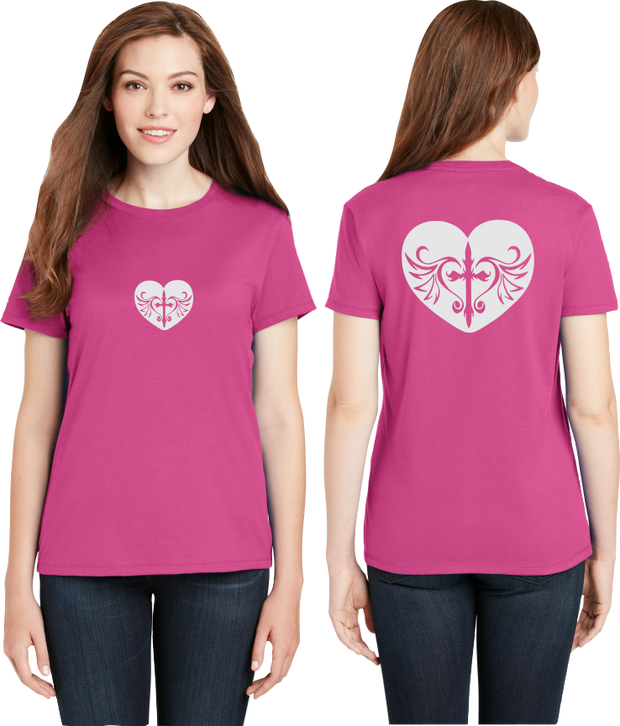 Cross Heart Reflective Tee - 100% Cotton