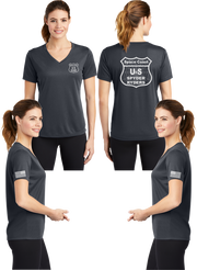 Space Coast - US Spyder Ryders - Women's Reflective V-Neck Tee - 100% Polyester