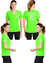 Space Coast - US Spyder Ryders - Women's Reflective V-Neck Tee - 100% Polyester