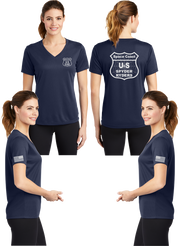 Space Coast - US Spyder Ryders - Women's Reflective V-Neck Tee - 100% Polyester