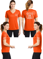 Space Coast - US Spyder Ryders - Women's Reflective V-Neck Tee - 100% Polyester