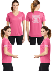 Space Coast - US Spyder Ryders - Women's Reflective V-Neck Tee - 100% Polyester