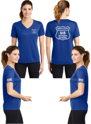 Space Coast - US Spyder Ryders - Women's Reflective V-Neck Tee - 100% Polyester