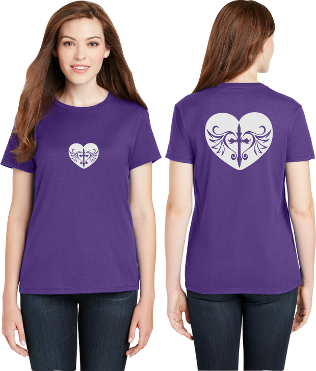 Cross Heart Reflective Tee - 100% Cotton