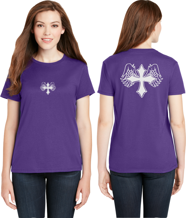 Wing Cross Reflective Tee - 100% Cotton