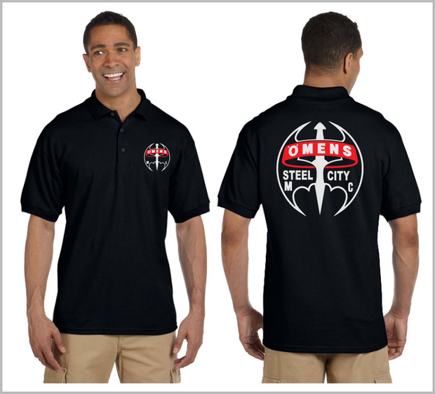 O-MENS MC Steel City. Reflective Polo Shirt