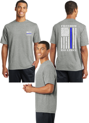 Thin Blue Line Reflective Tee - 100% Polyester