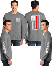 Thin Red Line Reflective Long Sleeve - 100% Polyester