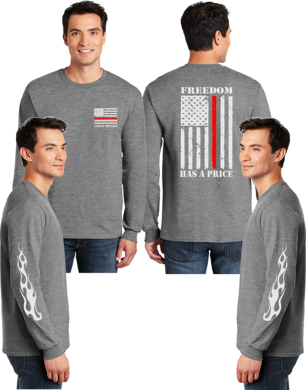 Thin Red Line Reflective Long Sleeve - 100% Polyester