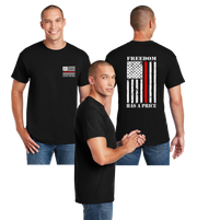 Thin Red Line Reflective Tee - 100% Cotton