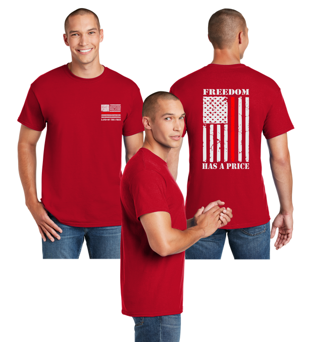 Thin Red Line Reflective Tee - 100% Cotton