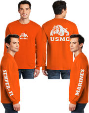 USMC Devil Dog Reflective Long Sleeve - 100% Cotton