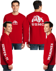 USMC Devil Dog Reflective Long Sleeve - 100% Cotton