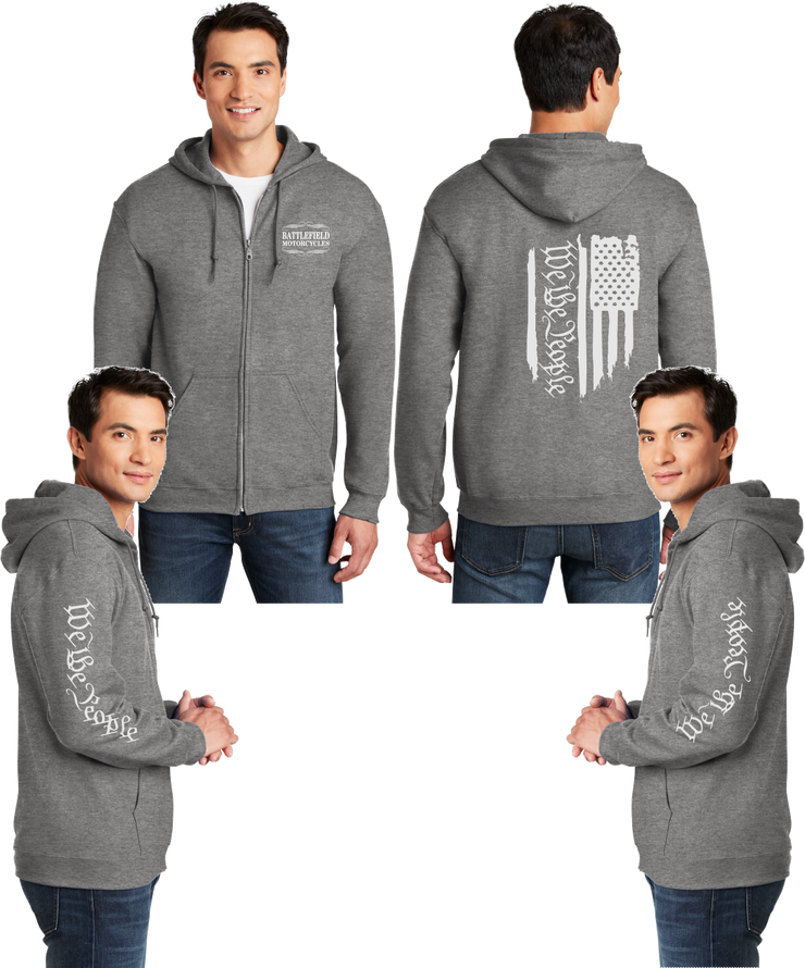 Battlefield We the People - Flag - Reflective Zippered Hoodie