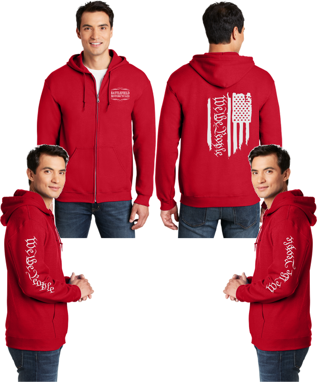 Battlefield We the People - Flag - Reflective Zippered Hoodie