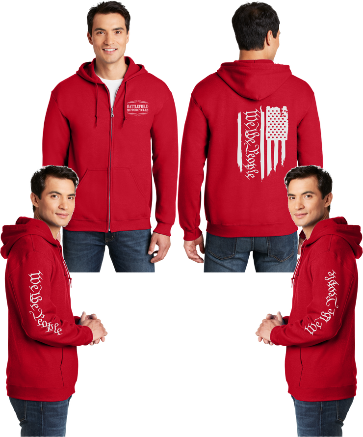 Battlefield We the People - Flag - Reflective Zippered Hoodie