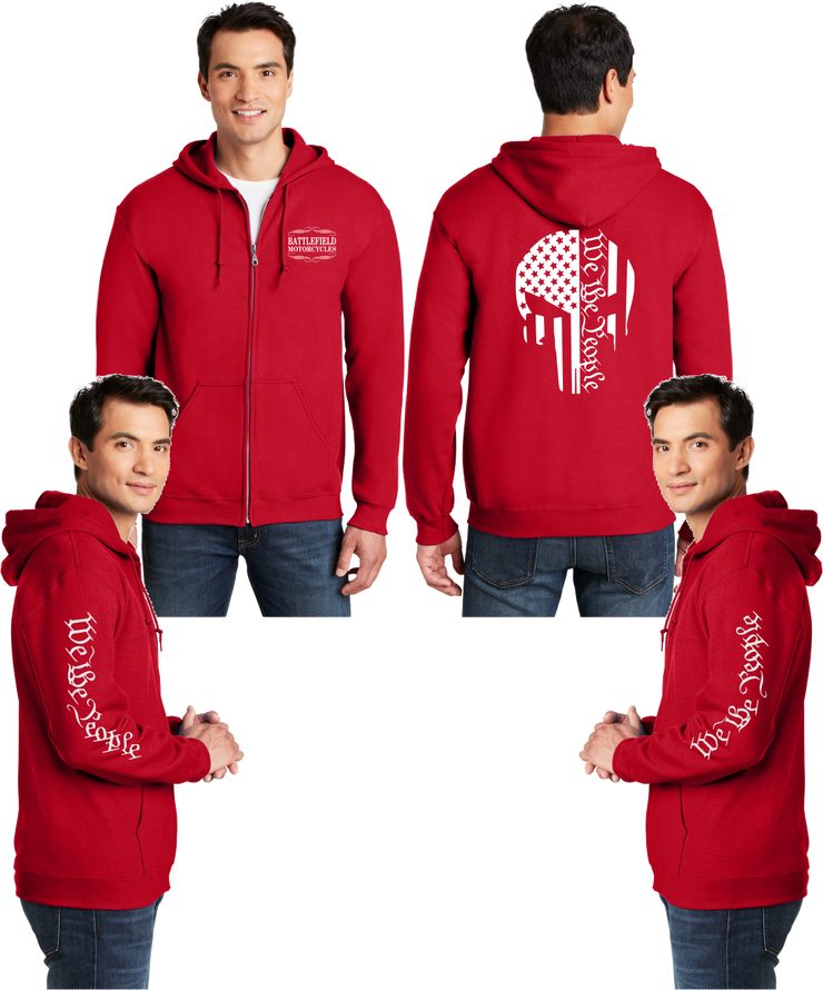 Battlefield We the People - Punisher - Reflective Zippered Hoodie
